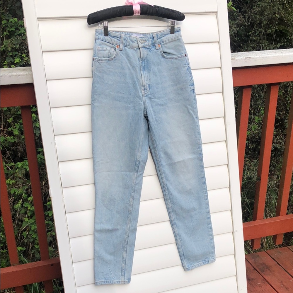 Zara Light Blue High Rise Jeans